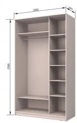 Шкаф купе 2-ух дверный Хит-23-12-11 Аруба Венге