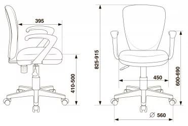 Кресло детское Бюрократ KD-W10AXSN (пластик белый) Серый 26-25