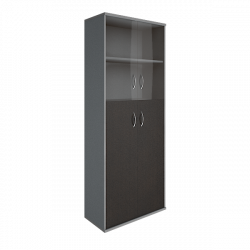 Шкаф высокий широкий Riva А.СТ-1.7 Венге/Металлик