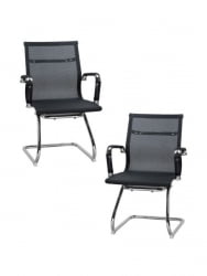 Офисное кресло для посетителей ДОБРИН CОДЙ МЕСХ (черный) 2 шт / DOBRIN CODY MESH