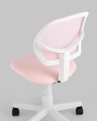 Кресло компьютерное детское ЛОЛО розовый пластик белый
