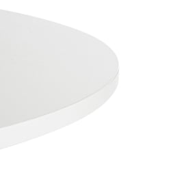 Круглый стол URANUS ЛДСП/металл, 90x90x77 см, Белый/Черный