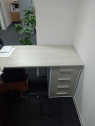 Тумба приставная Deka 9.05.10 Дуб Сантана светлый/Белый