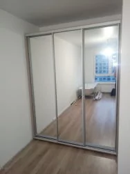 Шкаф-купе с зеркалом Акцент-Сим З 1800х600 Ясень шимо светлый