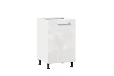 Тумба кухонная 500 Герда ЛД 272.045.000 Белый/Белый глянец