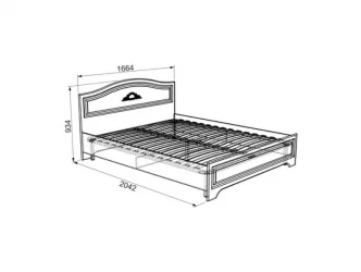 Кровать 1600 комфорт Белла модуль 07 белый/джелато софт