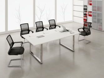 Стол рабочий, прямолинейный ГЛОСС ЛИНЕ НСР-О.004.1 Белый Премиум / GLOSS LINE