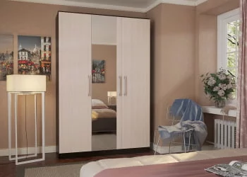 Шкаф трехстворчатый Морис 3 Дуб млечный Венге