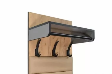 Вешало настенное Ольга-Лофт 6.1 Дуб Крафт золотой Темно-серый