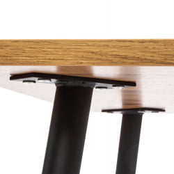 Стол PLUTO ЛДСП/металл, 120x80x77 см, Дуб вотан/Черный