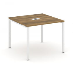 Стол переговорный (1 столешница) CОНCЕПТ CН.ПРГ-011 Сандал Янтарный Белый / CONCEPT CN.PRG-011