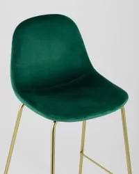 Стул барный Валенсия Зеленый с золотыми ножками