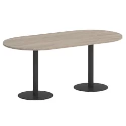 Стол овальный HOME OFFICE VR.SP-5-180.1 Дуб Аттик/Антрацит металл