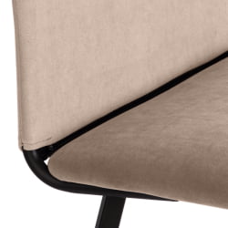 Стул обеденный La Rousse велюр, бежевый/черный, 7, 49х50х93