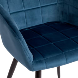 Кресло BEATA (mod. 8266) металл/ткань, 56х60х82 см, синий (G062-48)/черный