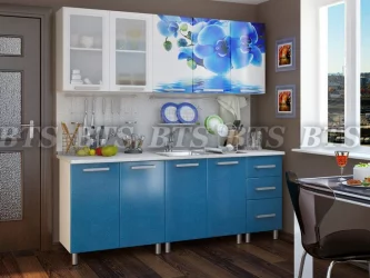 Кухонный гарнитур 2,0 м Люкс Лазурь