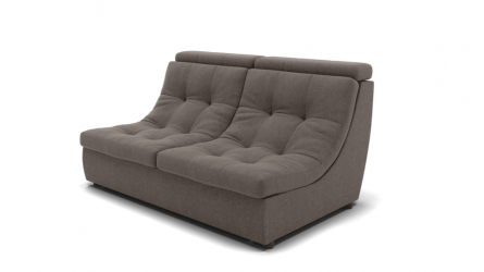 Диван Монако-1 (ЗР) Цвет фасада: Серо коричневый; Тип: Прямой; Материал фасада: Металл/Велюр