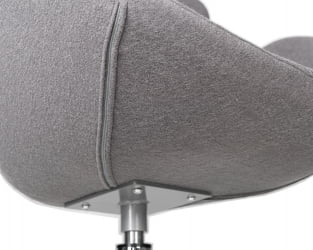 Кресло дизайнерское DOBRIN SWAN (серая ткань AF7, алюминиевое основание)