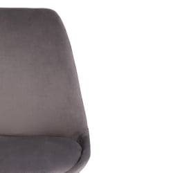 Стул TULIP SOFT (mod. 74) / 1 шт. в упаковке вельвет/дерево , 54 х 47 х 83 см , светло-серый (HLR19)/натуральный