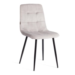 Стул CHILLY (mod. JSC-220) Велюр/металл , 44,5х52,5х88 см, Light grey (светло-серый) HLR14 / черный