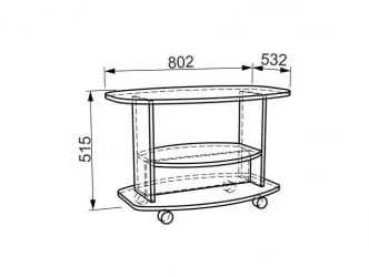Стол журнальный Лидер модуль 01 Венге