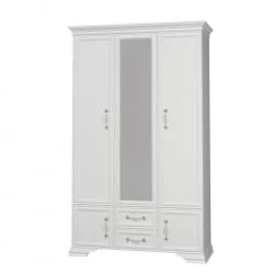 Шкаф трехдверный Грация  ШР-3 с зеркалом Белый