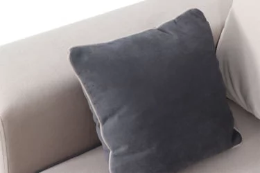 Серый диван из велюра Бостон 2400 Стандарт Бежево-темно-серый