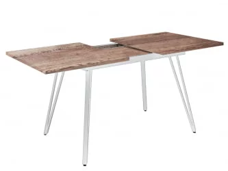 Стол раскладной Диего 140-180 white Галифакс Табак