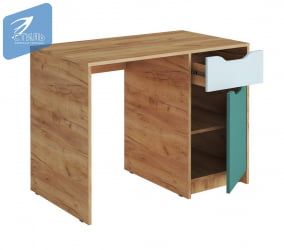 Стол письменный RICH СП-001 Миндаль/Глиняный серый/дуб крафт золотой