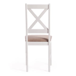 Стул CROSSMAN Многослойная фанера, 100*41*40, white, ткань бежевая (Ford William 7)