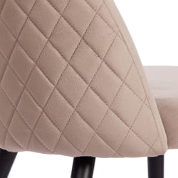 Стул MONRO (mod. 5144) металл/вельвет, 51x56x84 см, серо-бежевый (HLR-9)/черный