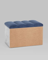 Банкетка Хольст серая велюр Синий