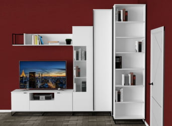 Полка навесная City средняя белый