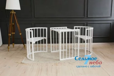 Детская кровать-манеж Merry Happy 01 Белая
