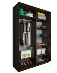 Шкаф-купе трехстворчатый с зеркалом Акцент-Вера КР 1800х600  Ясень шимо светлый