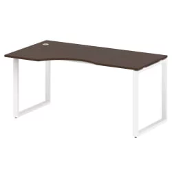 Стол криволинейный левый на О-образном м/к МЕТАЛ СЙСТЕМ БО.СА-1 Л Венге/Белый / METAL SYSTEM