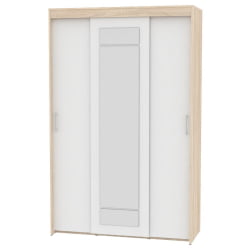 Шкаф-купе T-3-230х145х60-M(ДСС-Белый-9)