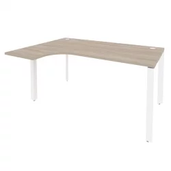 Стол эргономичный левый на П-образном м/к ОНИКС О.МП-СА-4Л Дуб Аттик/Белый / ONIX O.MP-SA-4L