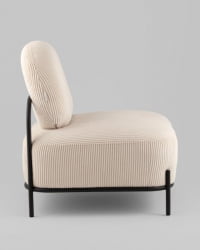 Кресло Стоун К велюр рельефный молочный