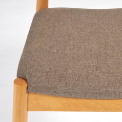 Стул мягкое сидение BULL каркас бук, сиденье ткань, 54,5*54*75см, Натуральный + Коричневый