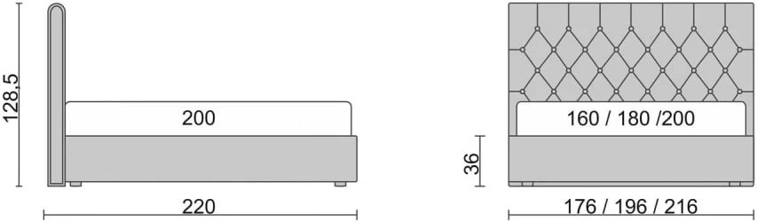 Кровать Beatrice Сиреневый