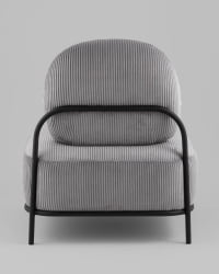 Кресло Стоун К велюр рельефный светло-серый