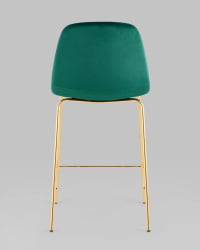 Стул полубарный Валенсия SN велюр Зеленый золотые ножки