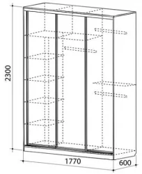 Шкаф-купе Бассо 5-600 Венге