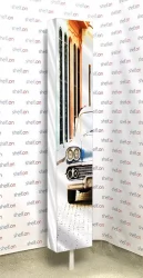 Узкий шкаф в прихожую Зум Шелф Арт Беленый дуб