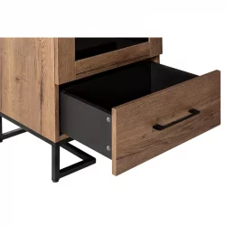 Узкий шкаф в прихожую Loft 500 см Дуб Табак