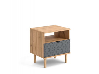 Тумба Денвер 1 ящ Дуб вотан/Графит Р-810