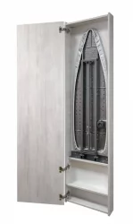 Узкий шкаф в прихожую Iron Box Eco (левый) Беленый дуб