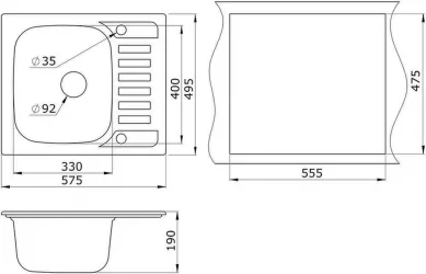 Кухонная мойка GRANULA 5801 Арктик