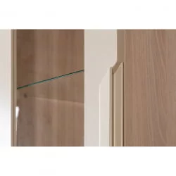 Шкаф витрина Сканди (ВИ) Жемчужно-белый